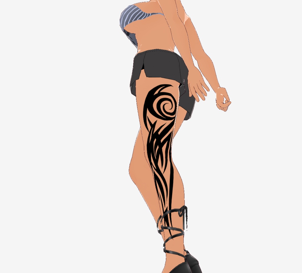 クールなトライバルタトゥー - 11種とvroidテクスチャ - 高解像度png or ai(ベクター)