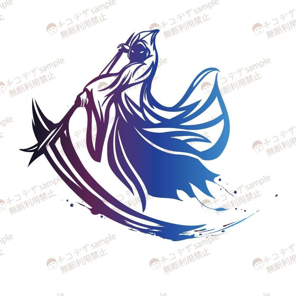 魂の収穫者 - クールな死神のタトゥー - vroidテクスチャ+高解像度png or ai(ベクター)