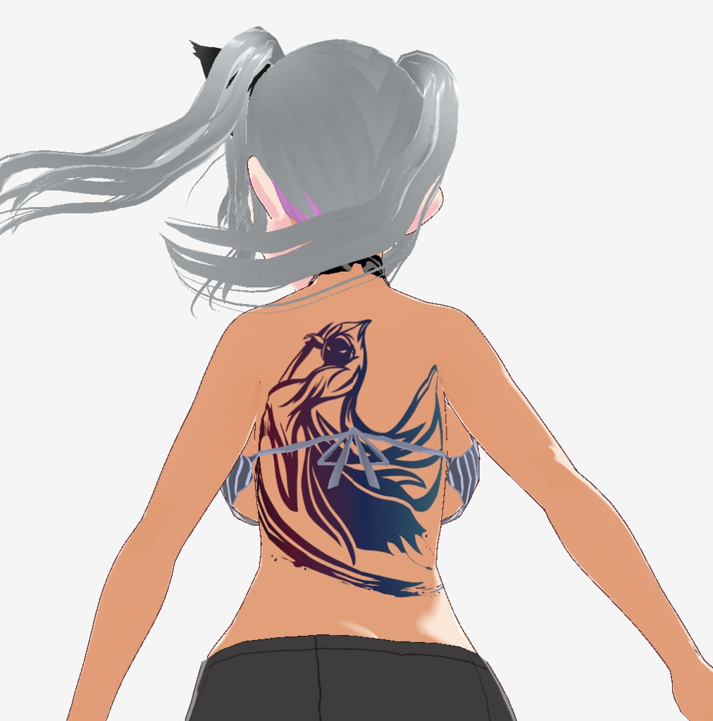 魂の収穫者 - クールな死神のタトゥー - vroidテクスチャ+高解像度png or ai(ベクター)