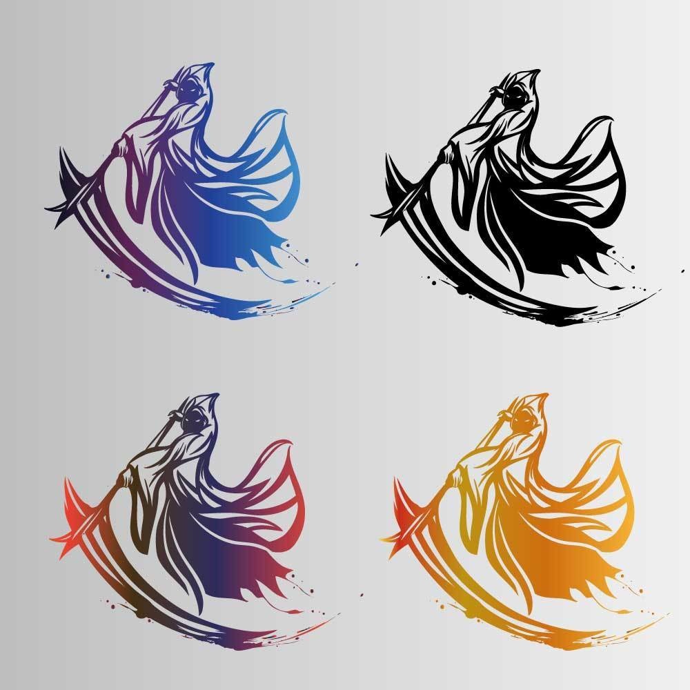 魂の収穫者 - クールな死神のタトゥー - vroidテクスチャ+高解像度png or ai(ベクター)