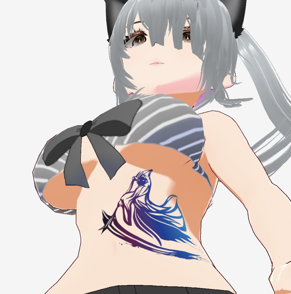 魂の収穫者 - クールな死神のタトゥー - vroidテクスチャ+高解像度png or ai(ベクター)