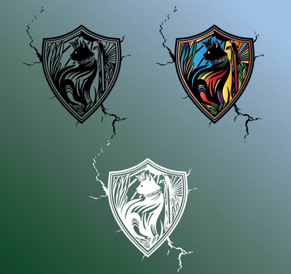 七彩の守り猫バステトエンブレム - vroidテクスチャ - 高解像度png or ai(ベクター)