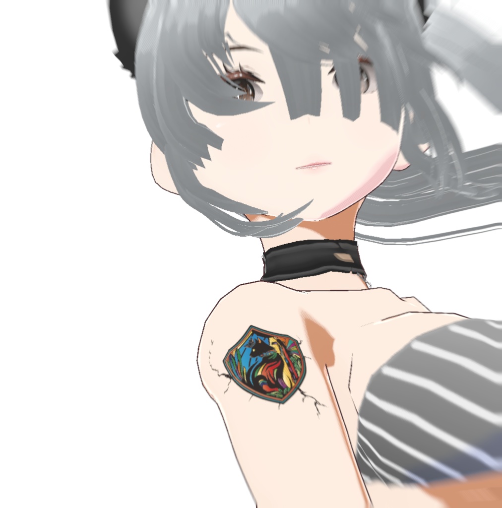 七彩の守り猫バステトエンブレム - vroidテクスチャ - 高解像度png or ai(ベクター)