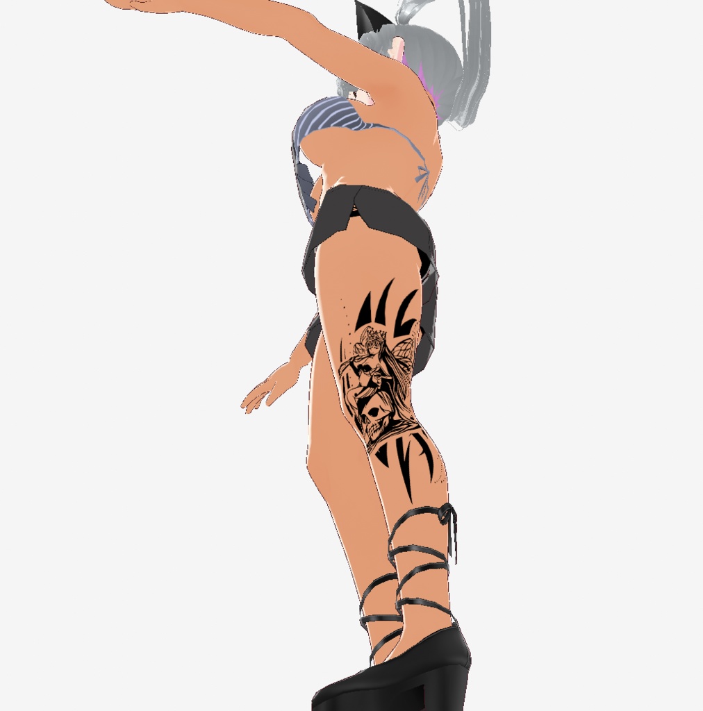 黒翼の誘惑者ベルゼブブ — Temptation Ascendant - vroidテクスチャ+高解像度png or ai(ベクター)