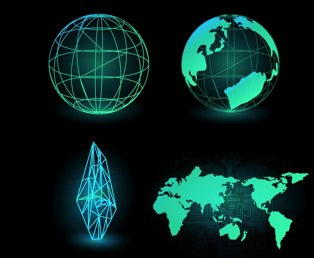 サイバーパンク・太陽と星のフレームデザイン素材29種類セット - ココフォリア装飾イメージに