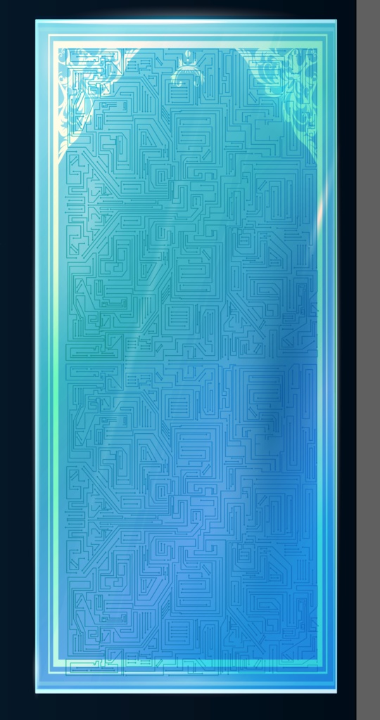 透明ガラスのサイバーパンクフレーム・背景素材 - ココフォリア部屋・TRPGなどに - 高解像度png or ai(ベクター)