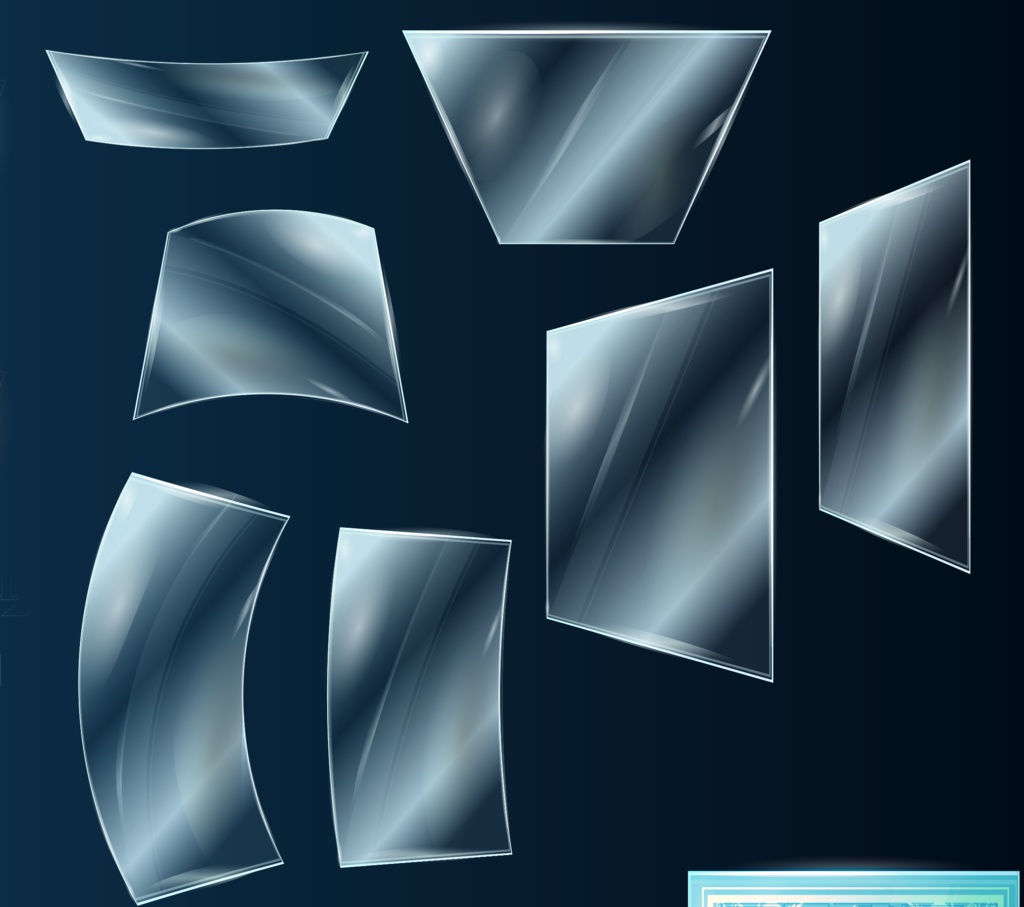 透明ガラスのサイバーパンクフレーム・背景素材 - ココフォリア部屋・TRPGなどに - 高解像度png or ai(ベクター)