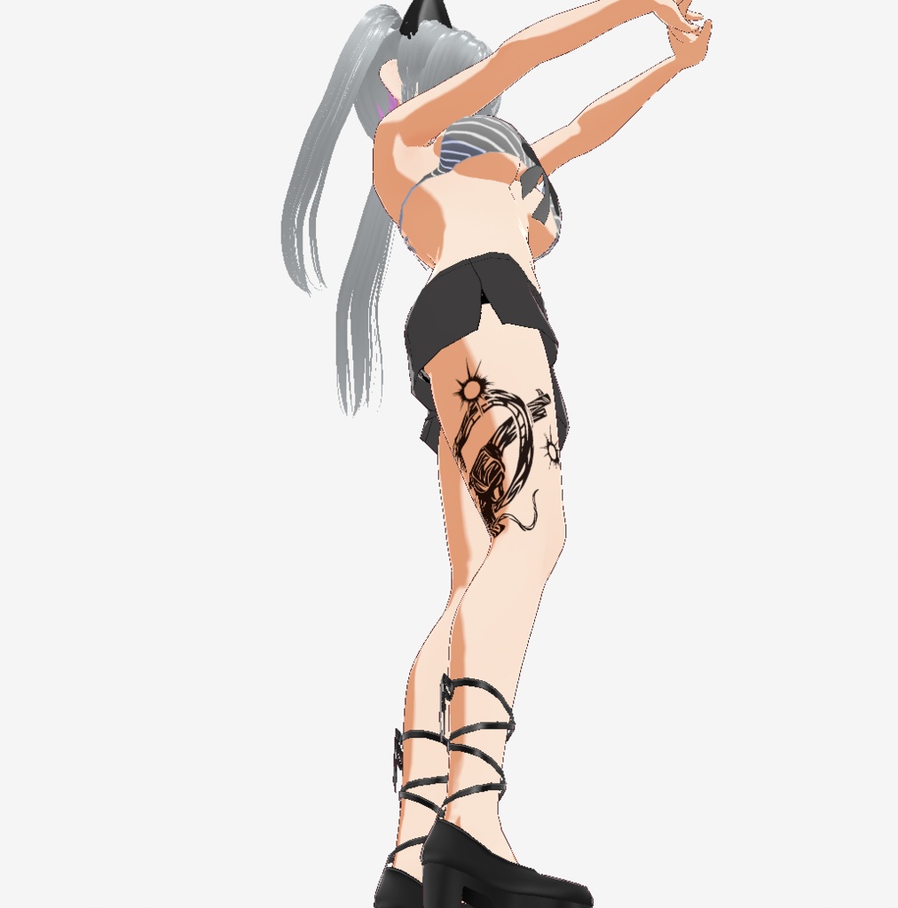 ウロボロスリボルバー - vroidテクスチャのクールなタトゥー - 高解像度png / ai(ベクター)