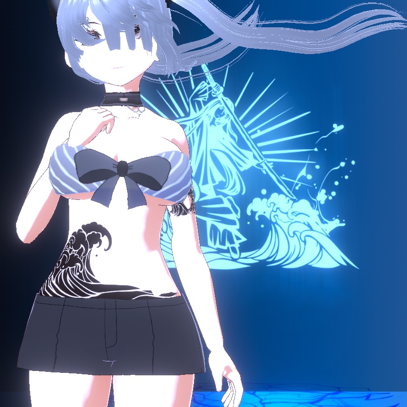 Radiant Storm Susanoo天叢雲を持つスサノオと波の和風タトゥー- Dark Sings