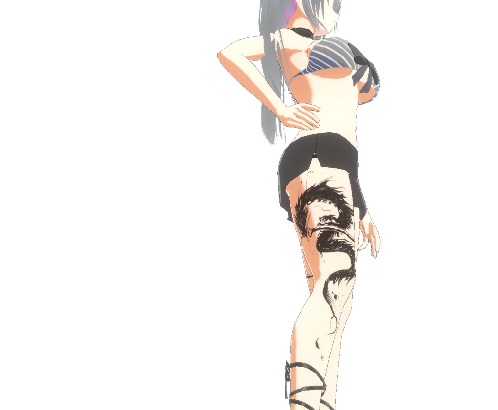 朧墨龍のタトゥー - vroidテクスチャと高解像度png or ai(ベクター)Yatanoctis