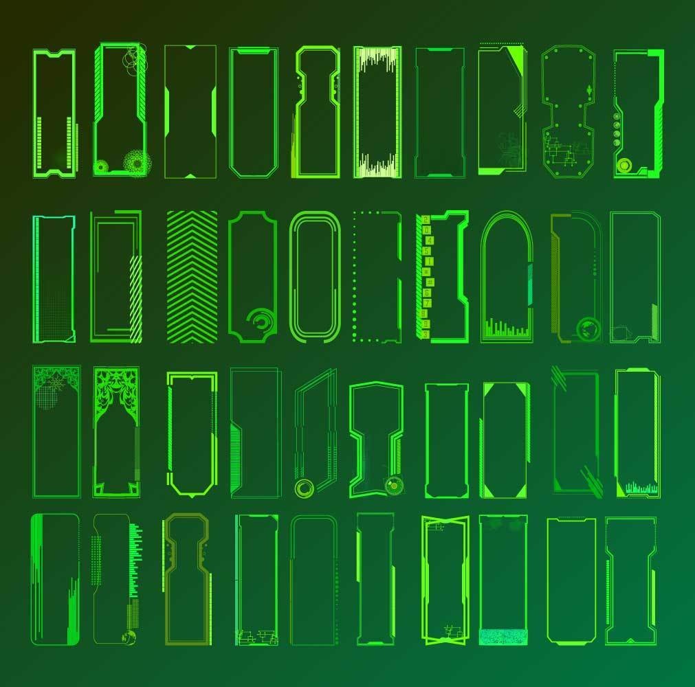 TRPG立ち絵・コマ置き場 - サイバーパンクフレーム40セット