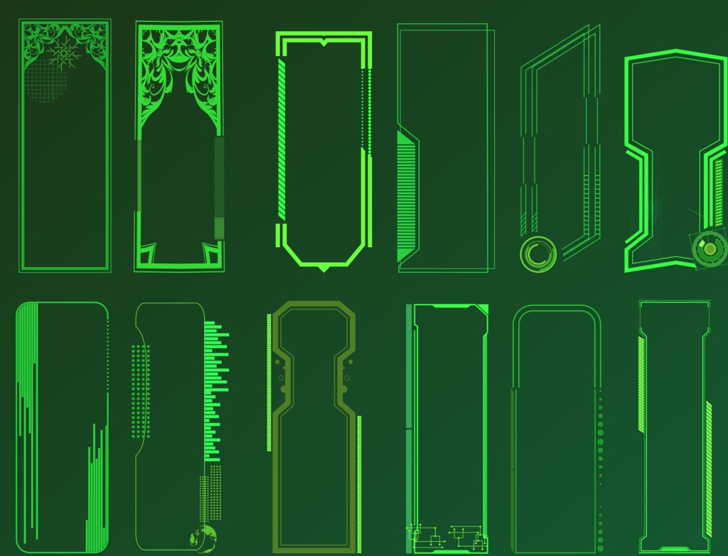 TRPG立ち絵・コマ置き場 - サイバーパンクフレーム40セット