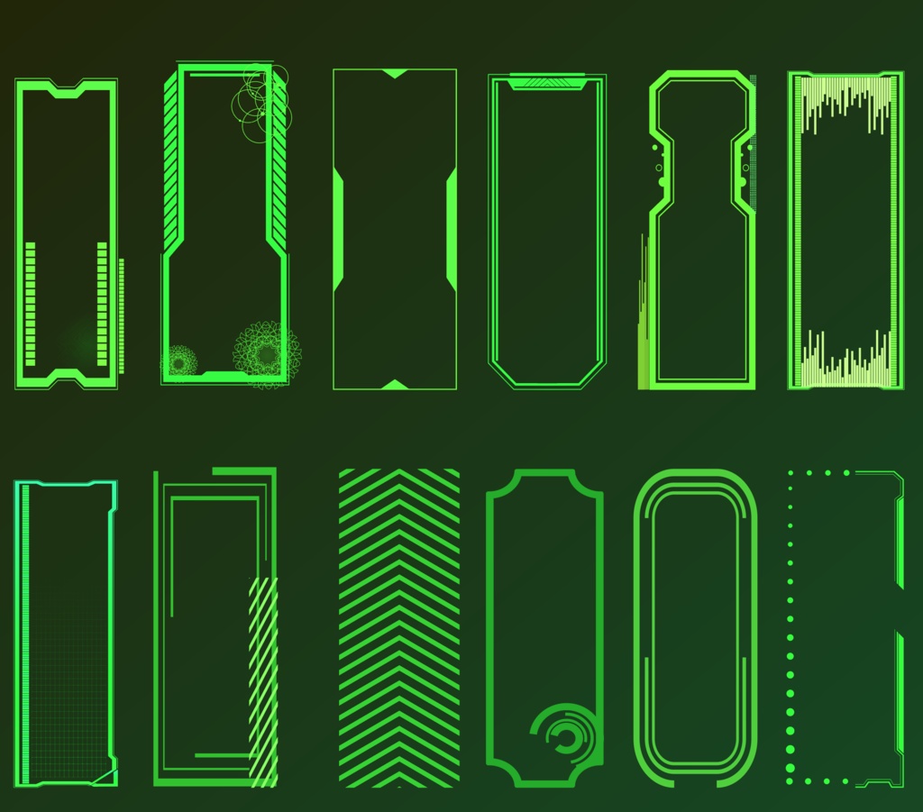 TRPG立ち絵・コマ置き場 - サイバーパンクフレーム40セット