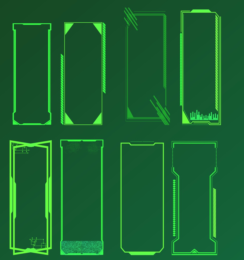 TRPG立ち絵・コマ置き場 - サイバーパンクフレーム40セット