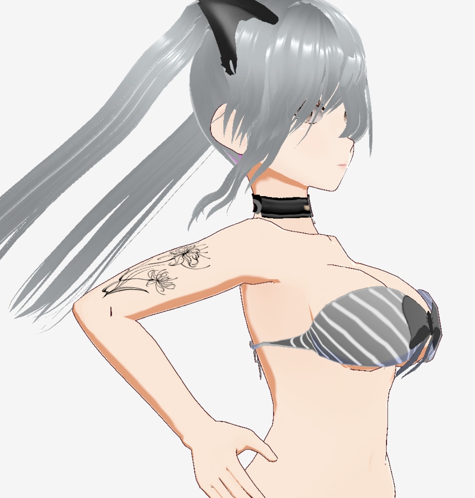 彼岸花のアートな線画マーク- vroidテクスチャ・高解像度PNG