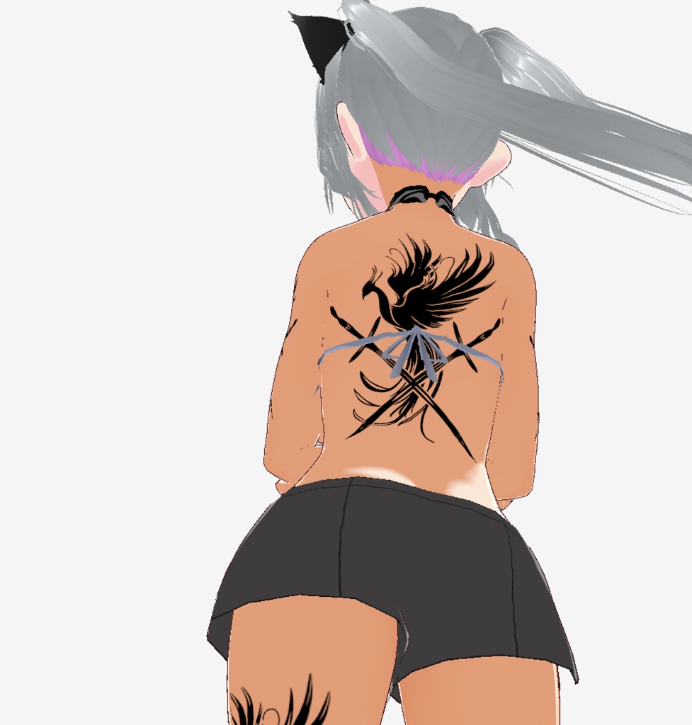 フェニックス剣の騎士タトゥー - vroidテクスチャ・高解像度PNG