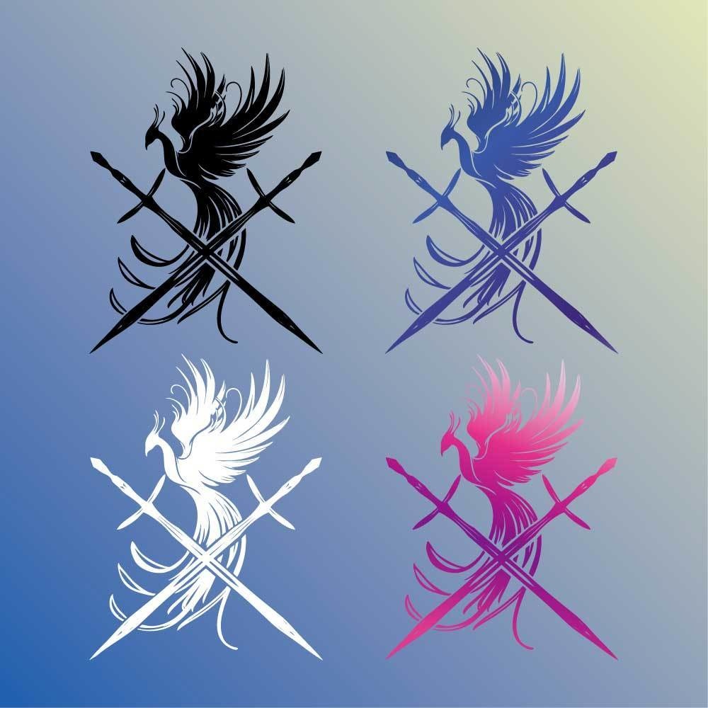 フェニックス剣の騎士タトゥー - vroidテクスチャ・高解像度PNG