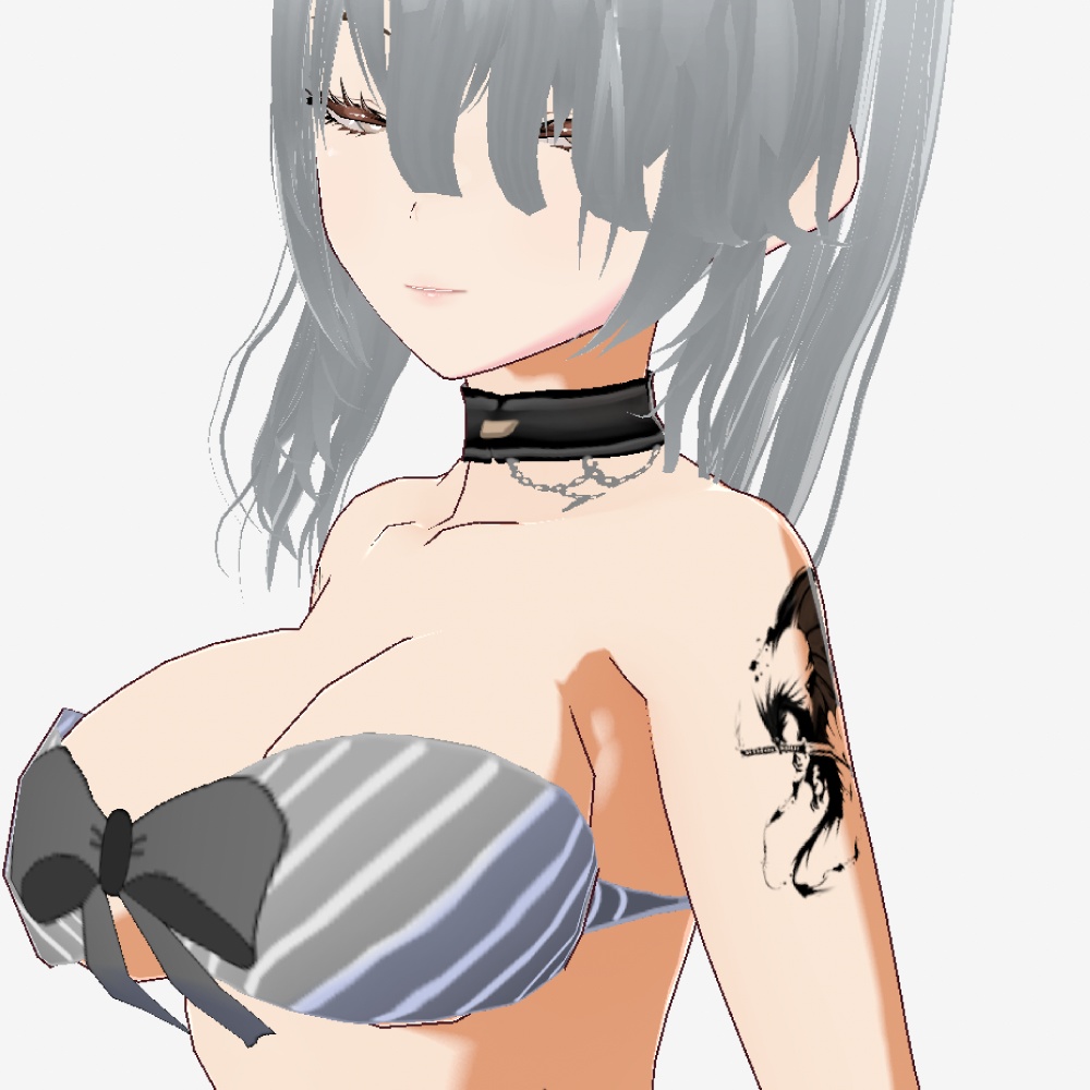 BLACK SIGIL WYRM 翼龍の墨絵タトゥー - vroidテクスチャ - Yatanoctis