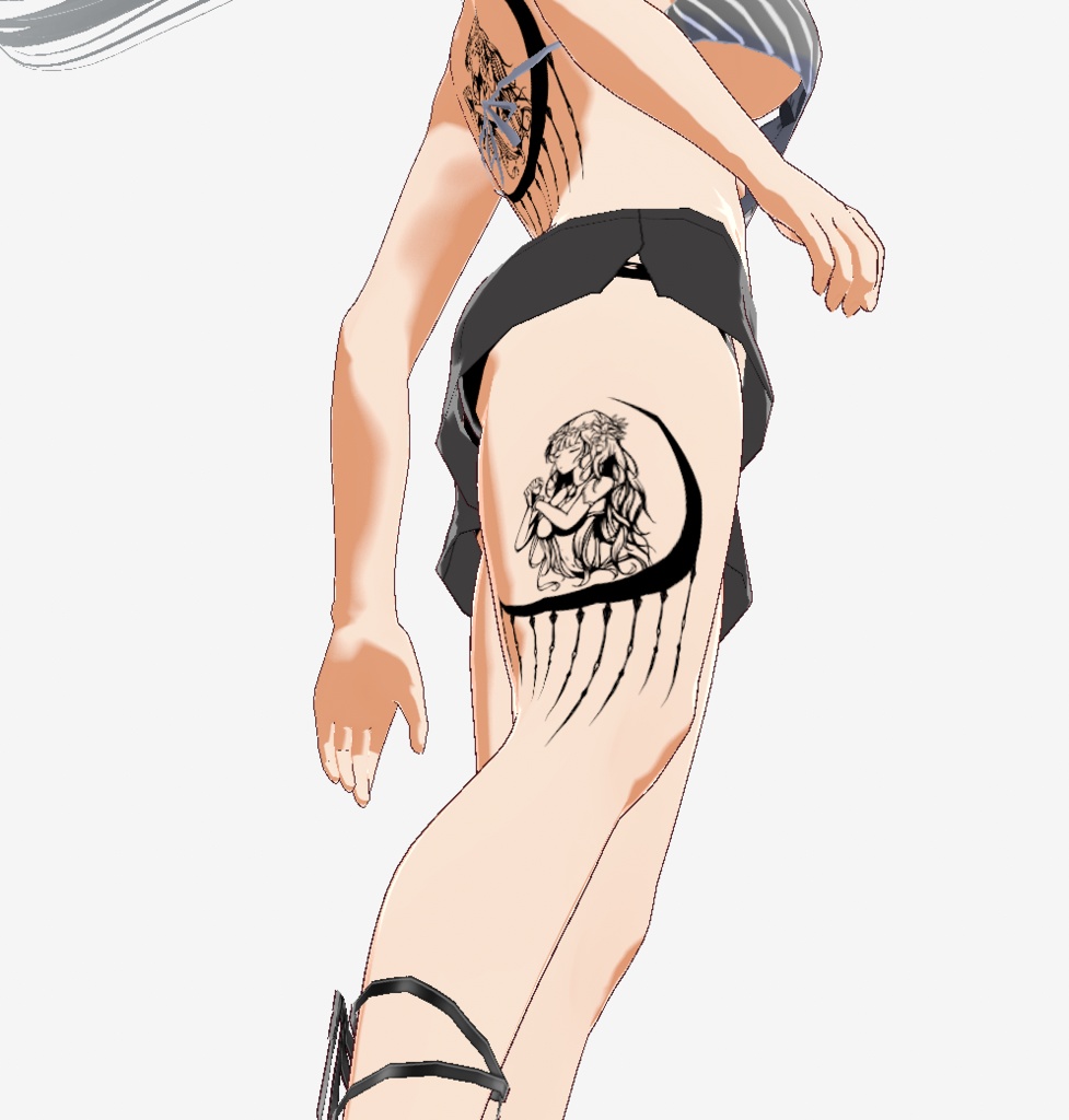 光の女神のタトゥーマーク - vroidテクスチャ - 高解像度png or ベクター