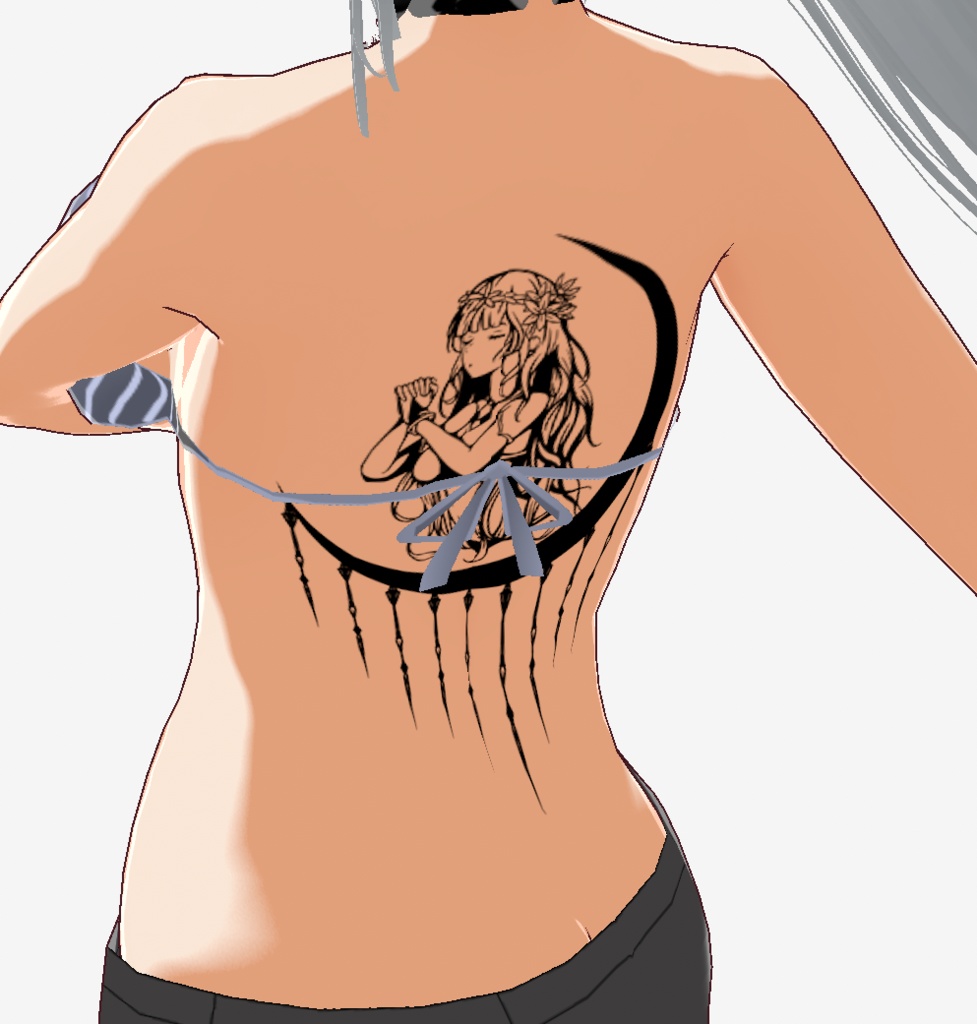 光の女神のタトゥーマーク - vroidテクスチャ - 高解像度png or ベクター