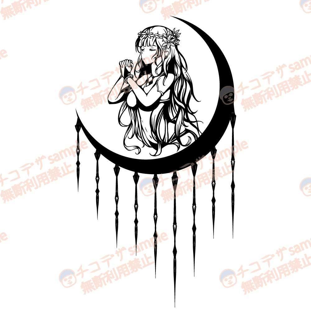 光の女神のタトゥーマーク - vroidテクスチャ - 高解像度png or ベクター