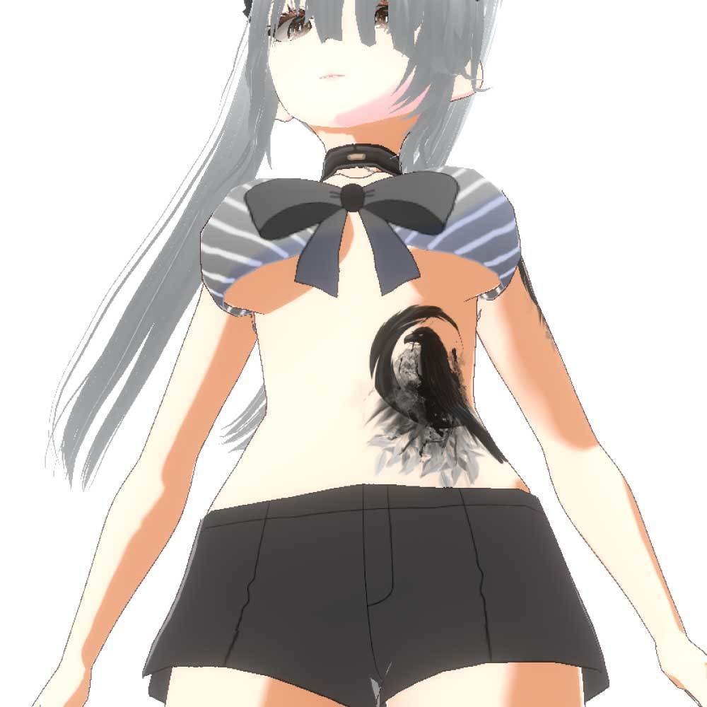 黒の使者レイバンの刻印 - vroidテクスチャ・高解像度PNG - Yatanoctis