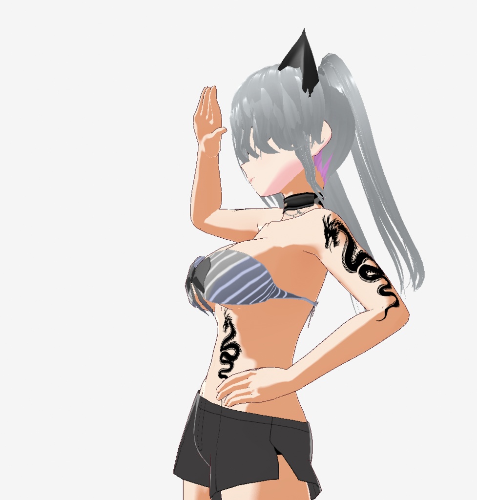 黒龍の刻印 - クールなドラゴンのvroidテクスチャ - 高解像度png or ai(ベクター)