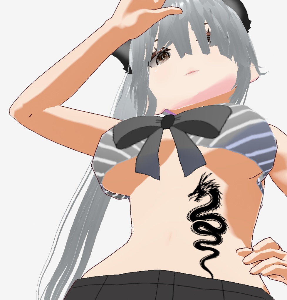 黒龍の刻印 - クールなドラゴンのvroidテクスチャ - 高解像度png or ai(ベクター)