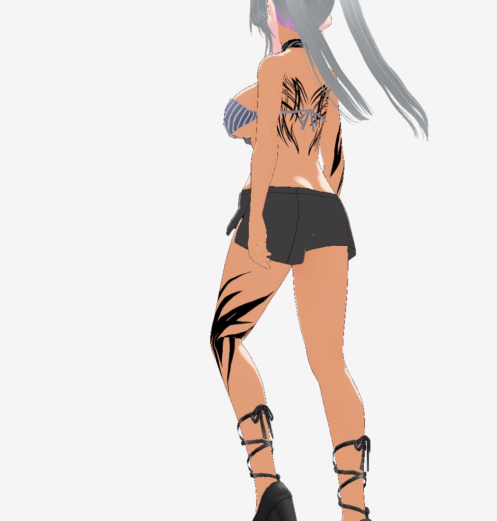 トライバルドラゴン - vroidタトゥーテクスチャセット - png/ai