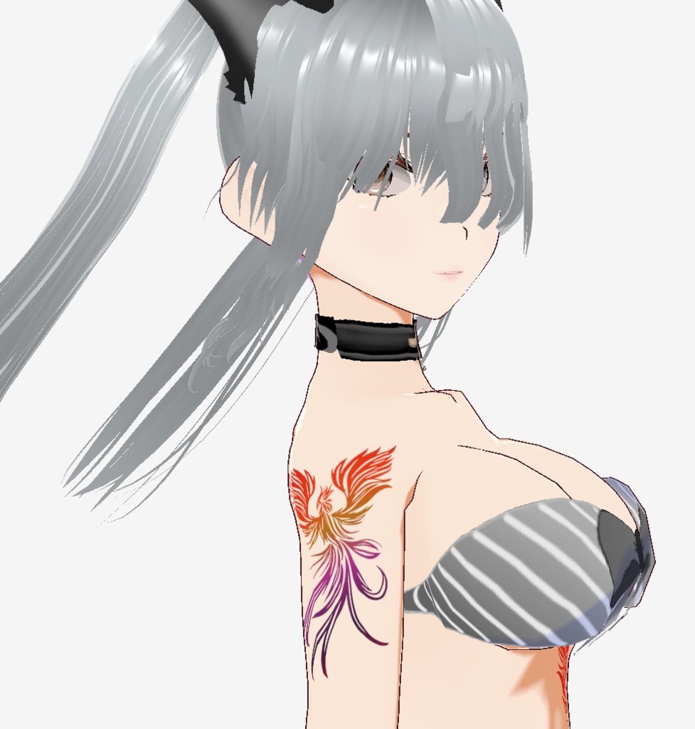 トライバルフェニックスのタトゥー - 赤・青・緑・黒 - 高解像度png or ai(ベクター)