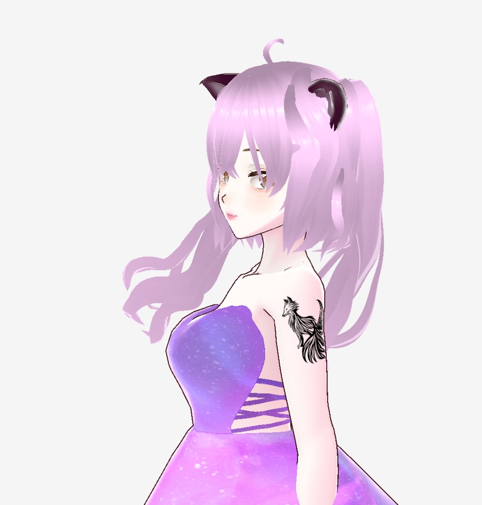 トライバル九尾の狐ワンポイントタトゥー - 高解像度png or ベクター/vroidテクスチャ