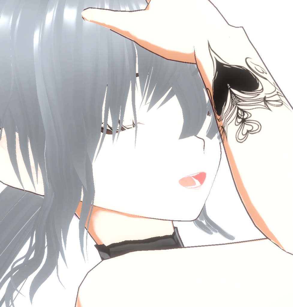 ハートのタトゥーデカールセット - vroidテクスチャ+高解像度png or ai(ベクター)