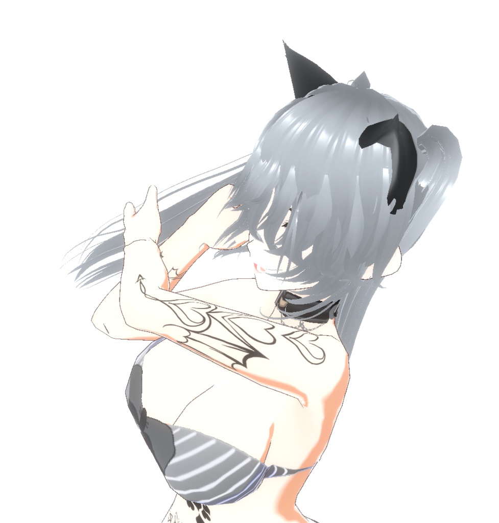 ハートのタトゥーデカールセット - vroidテクスチャ+高解像度png or ai(ベクター)