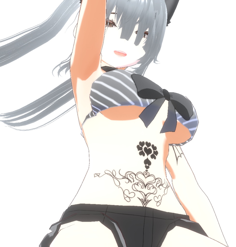 ハートのタトゥーデカールセット - vroidテクスチャ＋高解像度png or ai(ベクター)