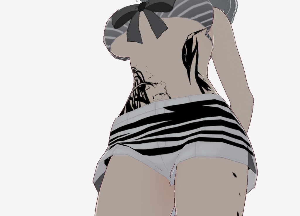 墨狼のタトゥーデカールセット - 墨絵のVRoidテクスチャ - 高解像度png or ベクター