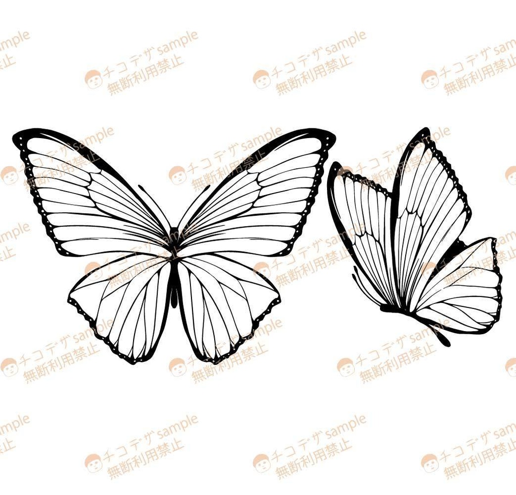 世にも美しいモルフォ蝶のイラスト18セット - ブルーモルフォ他カラーの綺麗な装飾セット