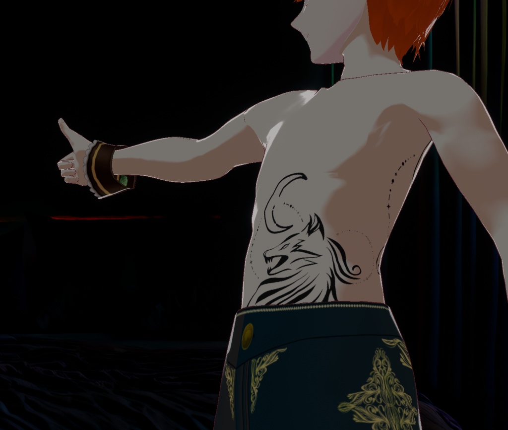 Spirit Fang - おしゃれなオオカミの線画タトゥーデカール - Dark Sings