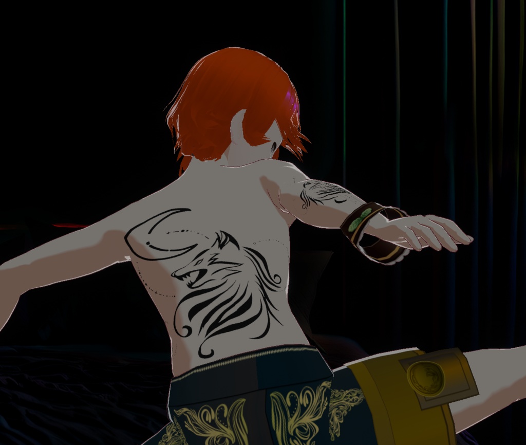 Spirit Fang - おしゃれなオオカミの線画タトゥーデカール - Dark Sings