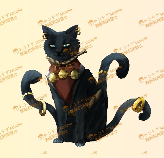 猫又様 - 数千年生きる猫のモンスターのイラスト - TRPG/ゲーム立ち絵【377】