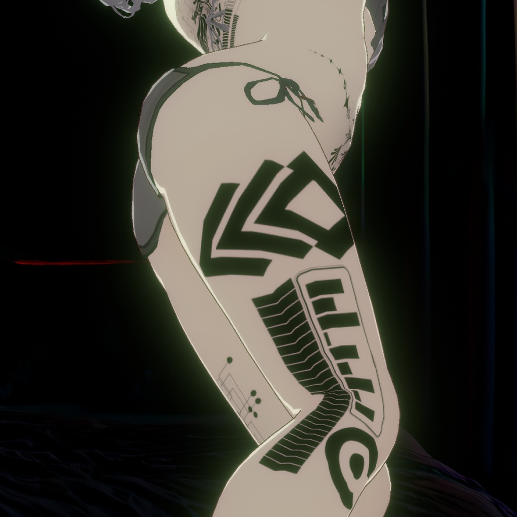 サイバーパンクのフェニックスタトゥーデカールセット PHOENIX.EXE - Dark Sings