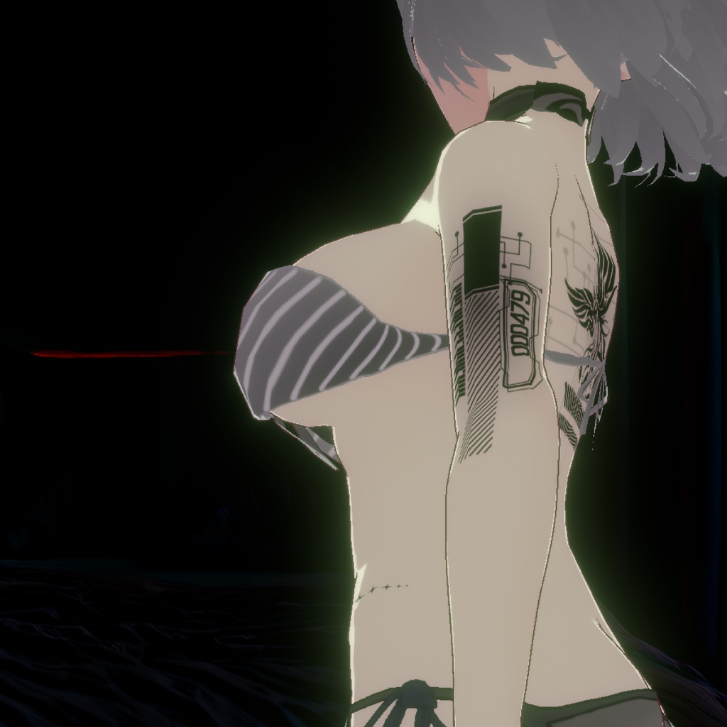 サイバーパンクのフェニックスタトゥーデカールセット PHOENIX.EXE - Dark Sings