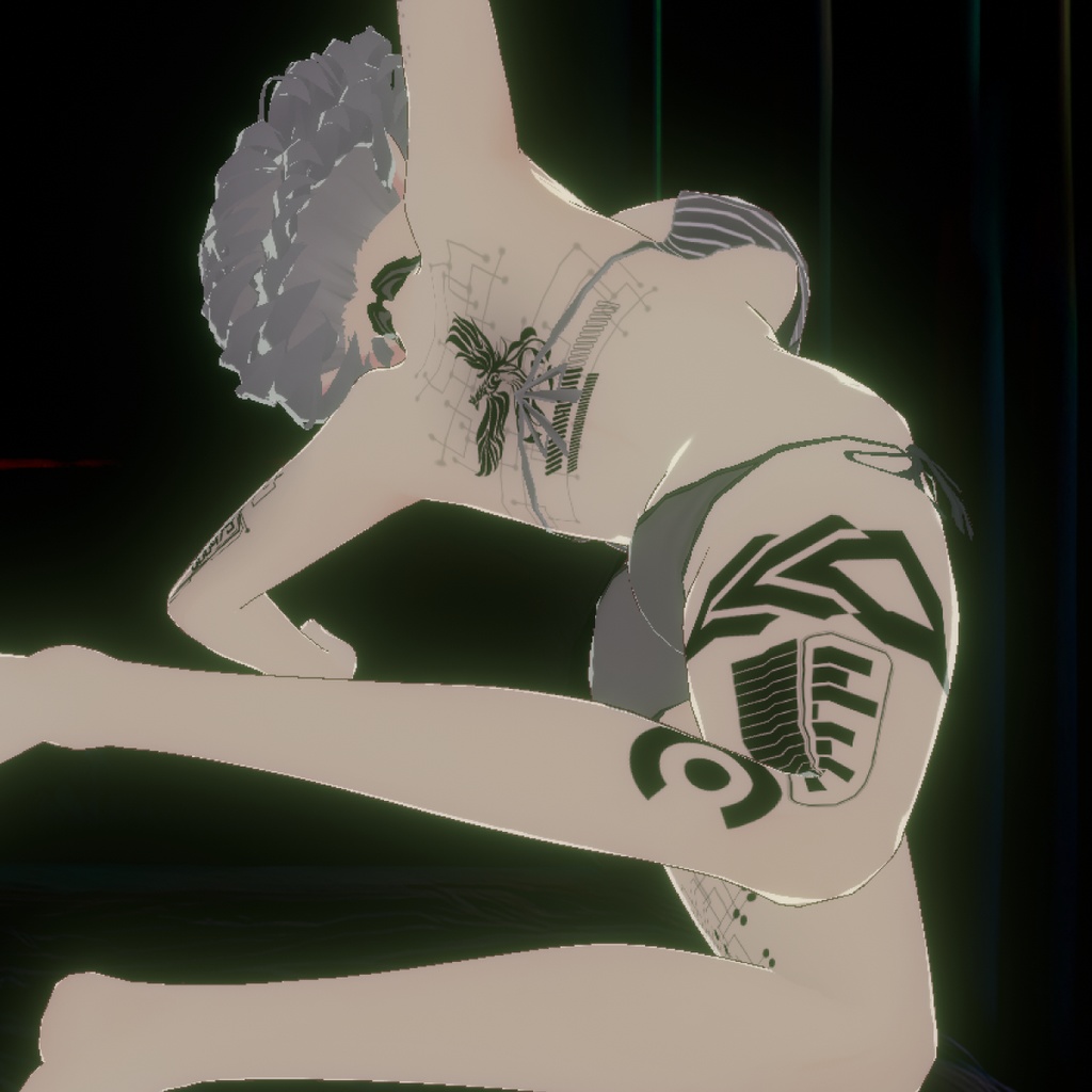 サイバーパンクのフェニックスタトゥーデカールセット PHOENIX.EXE - Dark Sings