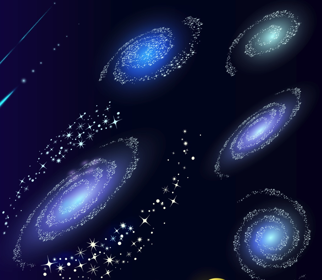 星と煌めきと銀河のイラスト42種 - 星のキラキラ・銀河の素材集
