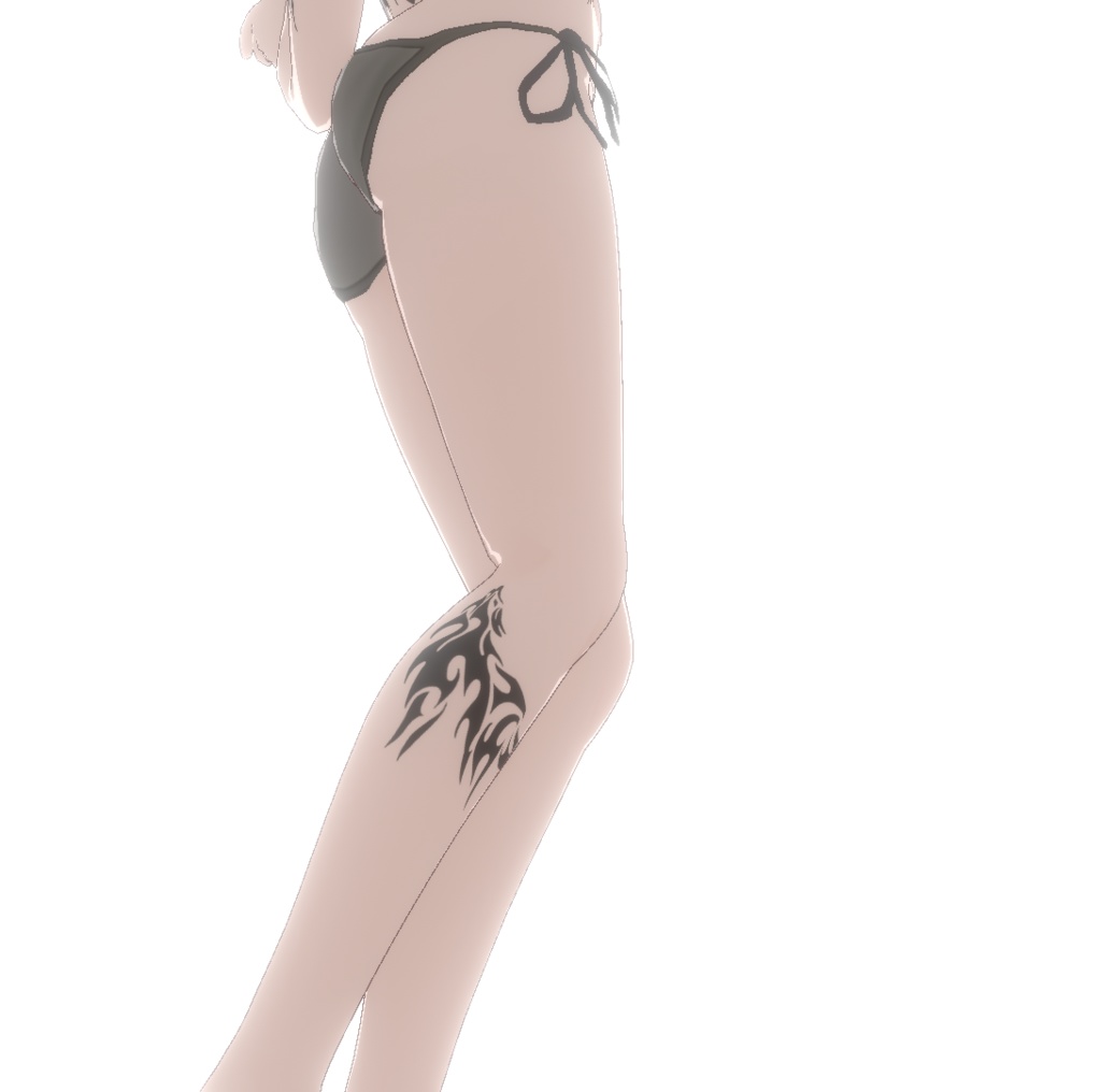 トライバルウルフ - クールな狼のタトゥー - VROidテクスチャ+高解像度png / ai(ベクター)