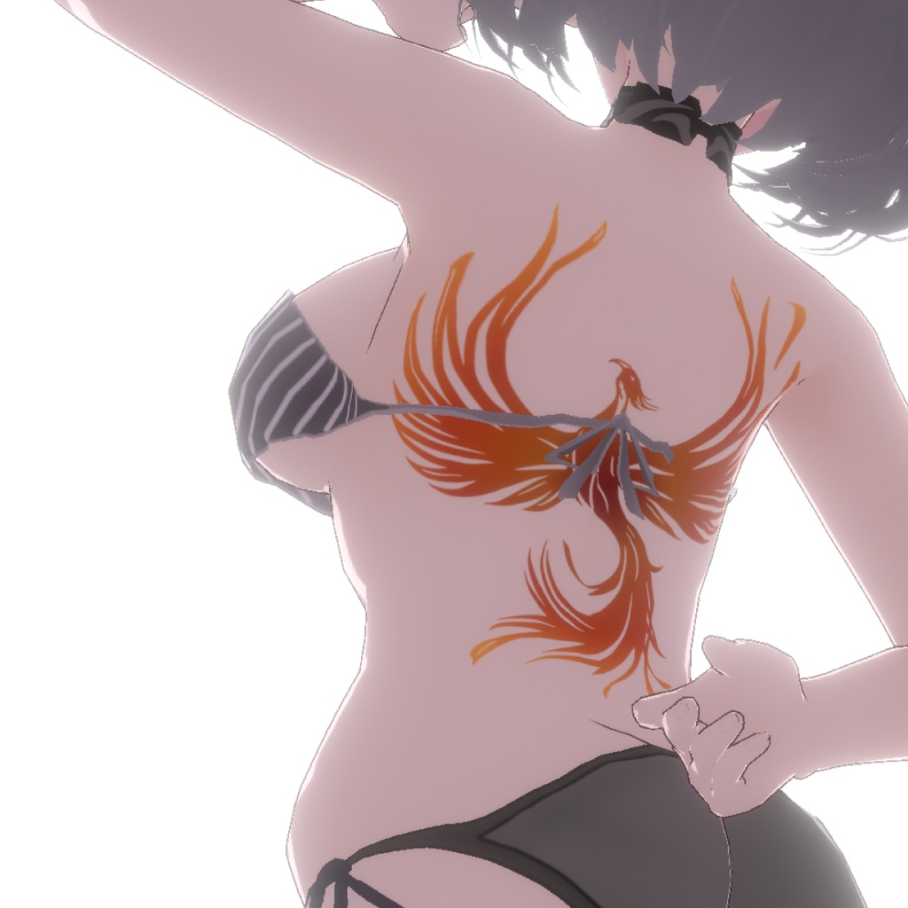 燃える不死鳥のタトゥーデカール - VRoideテクスチャ・高解像度png or ベクターDark Sings