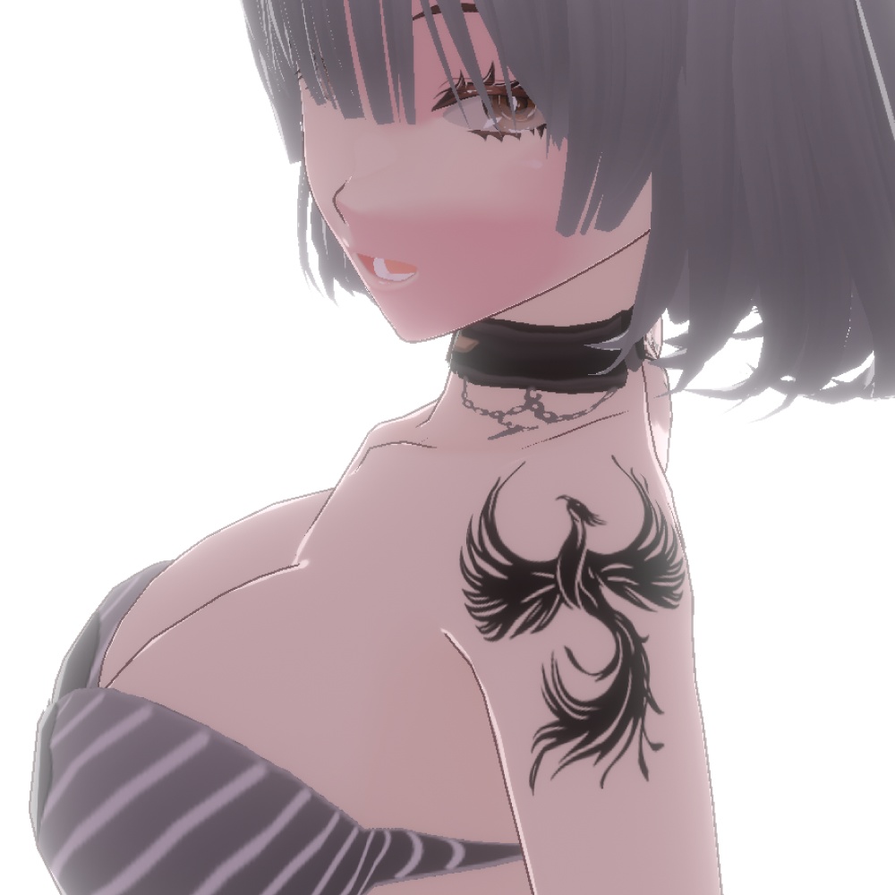 燃える不死鳥のタトゥーデカール - VRoideテクスチャ・高解像度png or ベクターDark Sings