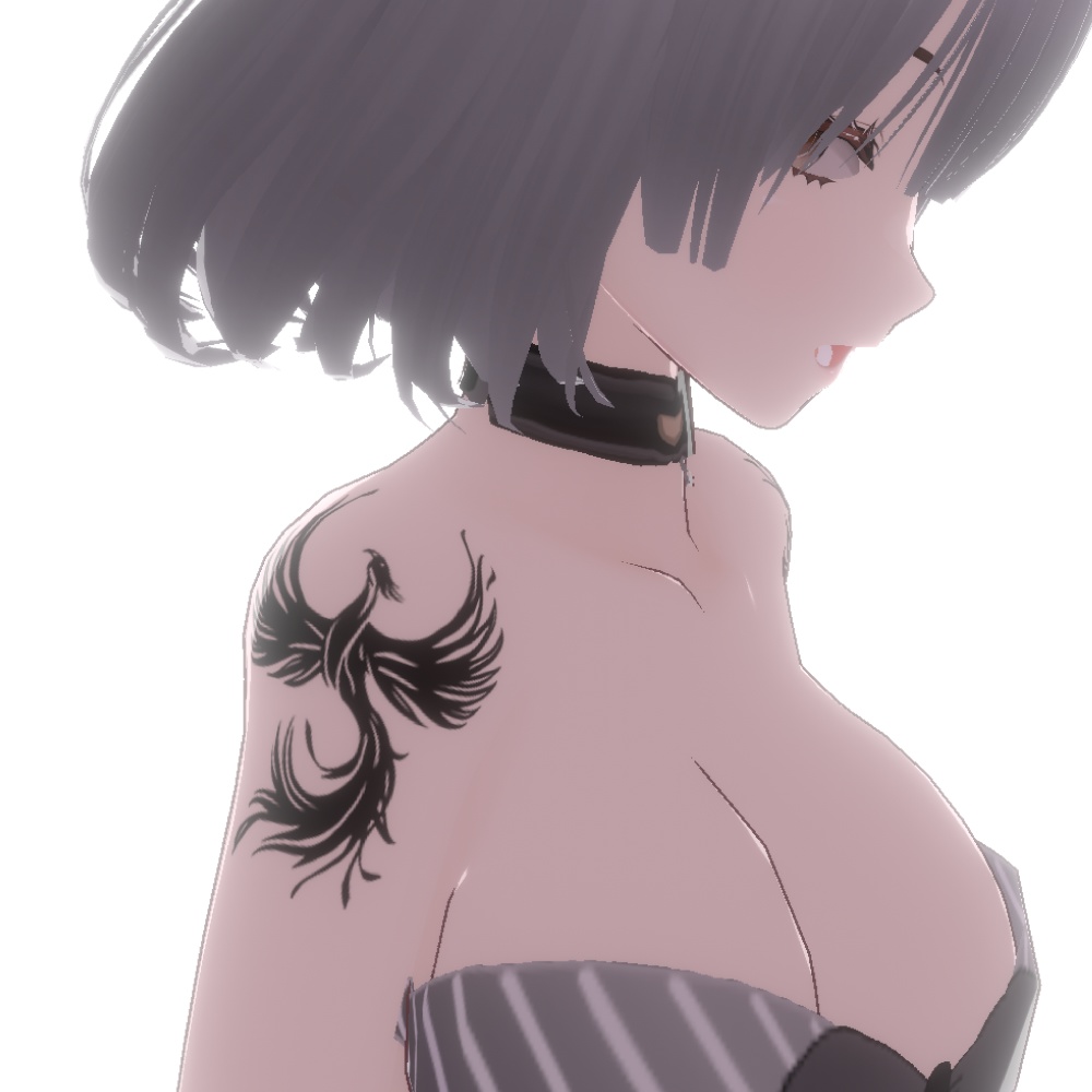 燃える不死鳥のタトゥーデカール - VRoideテクスチャ・高解像度png or ベクターDark Sings