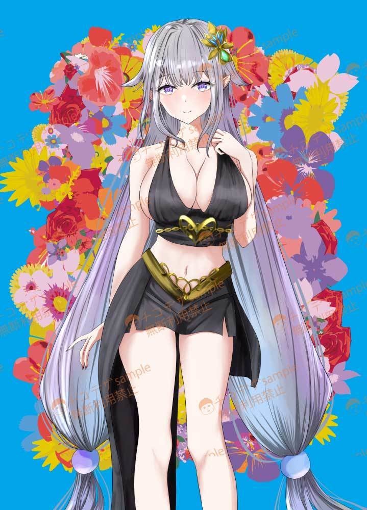 花花フレーム装飾背景素材 - フローラルなキャラクター背景・装飾素材15セット