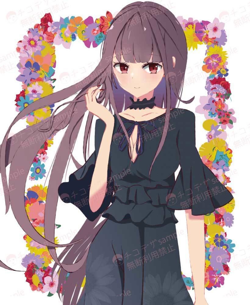 花花フレーム装飾背景素材 - フローラルなキャラクター背景・装飾素材15セット