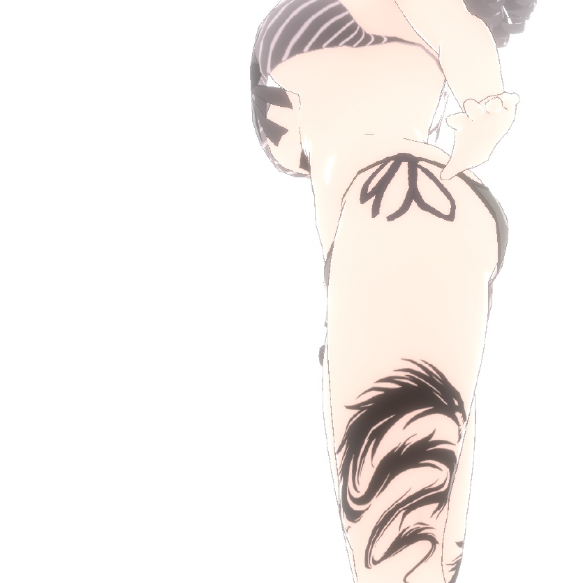 冥牙龍 - ブラックドラゴンのタトゥーデカール - VRoidデカール 高解像度png -Dark Sings